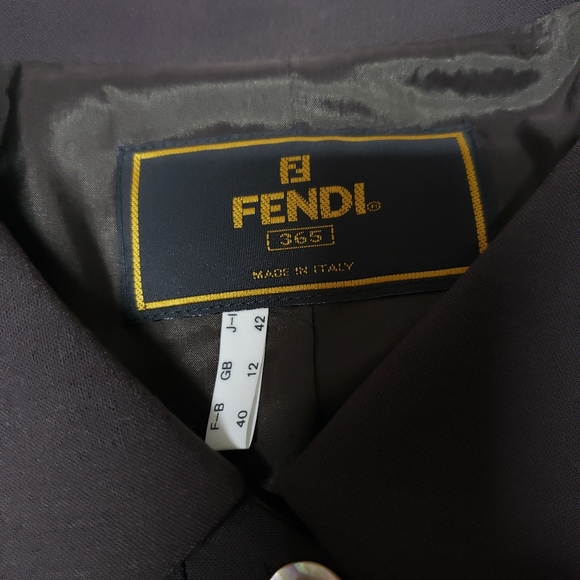 Vintage Fendi dark brown fitted blazer - Picture 2 of 11